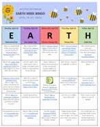 Earth Bingo Board for Grades K-6