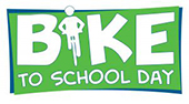 Bike to school day green logo
