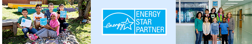 FCPS students holding EnergyStar partner certificates