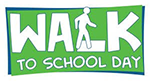 Walk to school day green logo